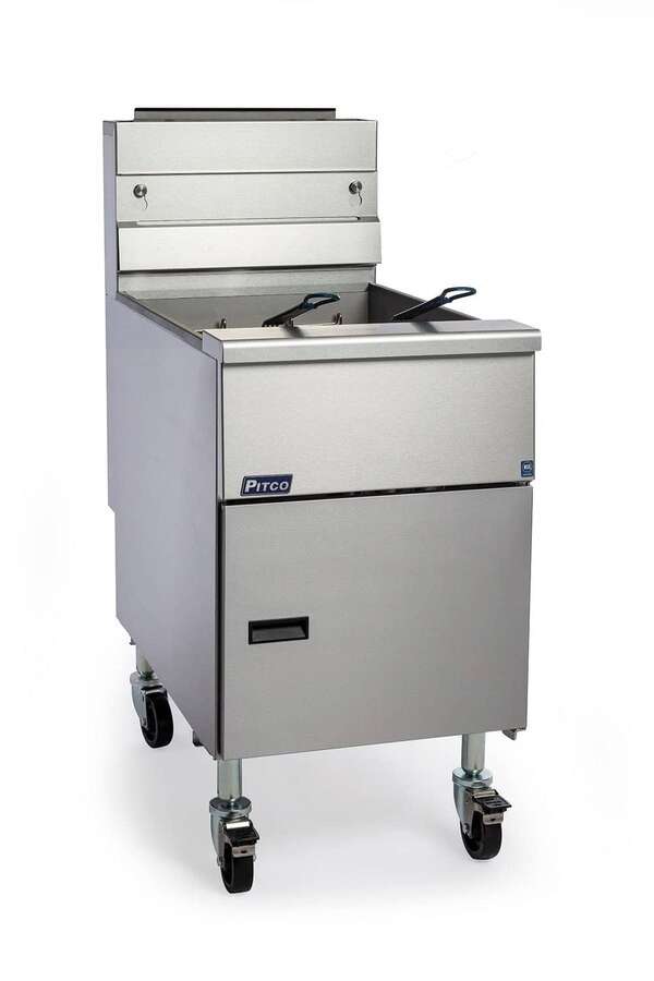 Pitco Pitco SG18-S Solstice Series 51 - 90 lb. Gas Floor Model Full Pot Fryer with Millivolt Controls - 140,000 BTU (Sale)
