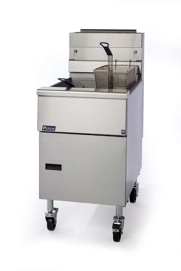Pitco Pitco SG18-S Solstice Series 51 - 90 lb. Gas Floor Model Full Pot Fryer with Millivolt Controls - 140,000 BTU (Sale)