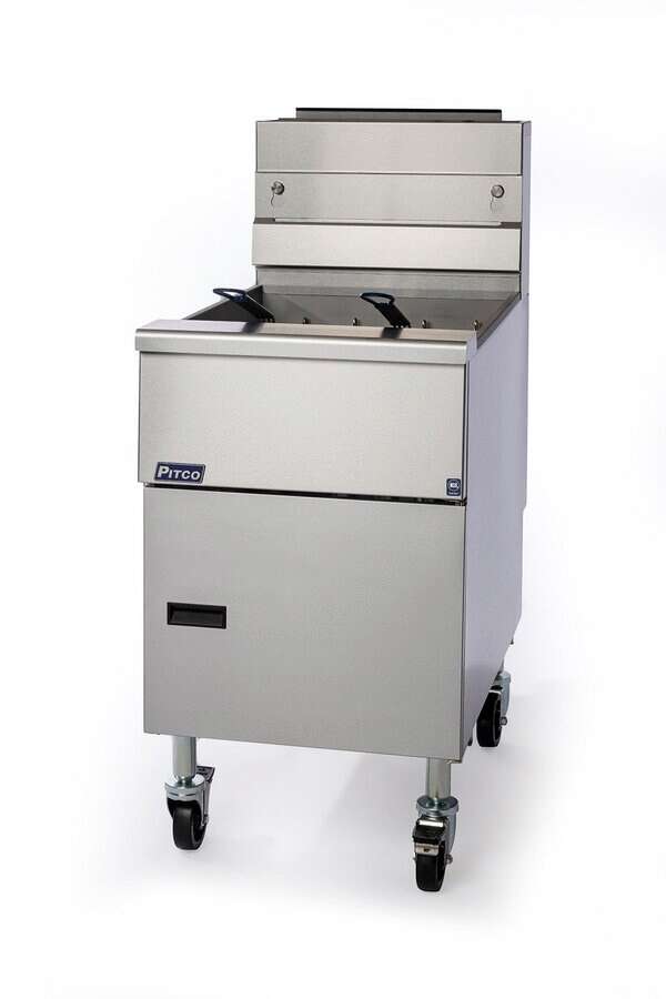 Pitco Pitco SG18-S Solstice Series 51 - 90 lb. Gas Floor Model Full Pot Fryer with Millivolt Controls - 140,000 BTU (Sale)