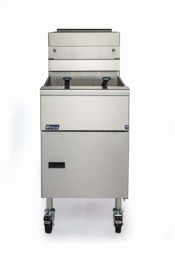 Pitco Pitco SG18-S Solstice Series 51 - 90 lb. Gas Floor Model Full Pot Fryer with Millivolt Controls - 140,000 BTU (Sale)