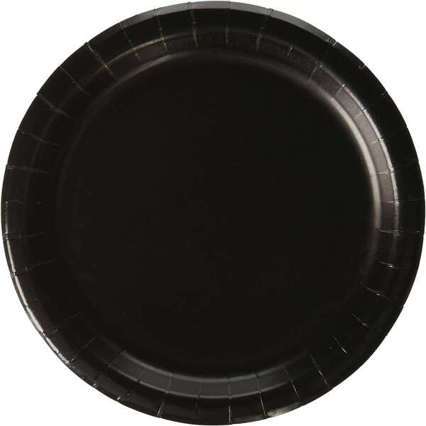 PLATE 7" BLACK PAPER 24PK 10/24/240