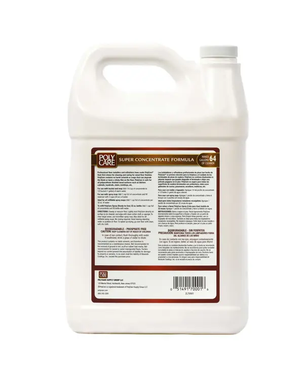 Polycare PolyCare Hardwood Floor Cleaner Super Concentrate - 128 Fl Oz 