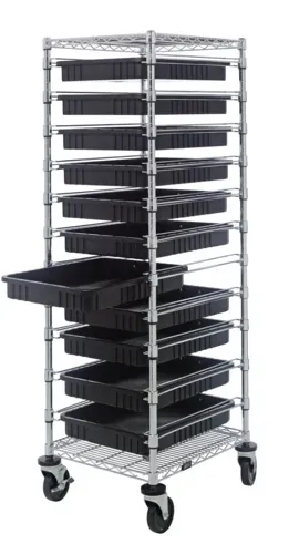 Quantum Food Service BC212469M2CO Cart, Bussing Utility Transport, Plastic