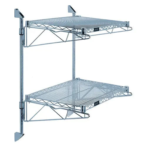 Quantum Food Service WC34-CB1448GY Cantilever Double Shelf Post Wall Mount