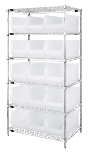 Quantum Food Service WR6-953CL Shelf Wire Shelving Unit