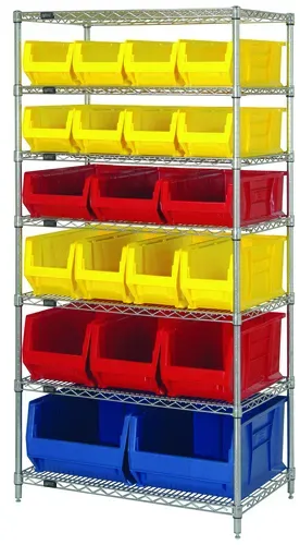 Quantum Food Service WR7-20-MIX Shelf Wire Shelving Unit