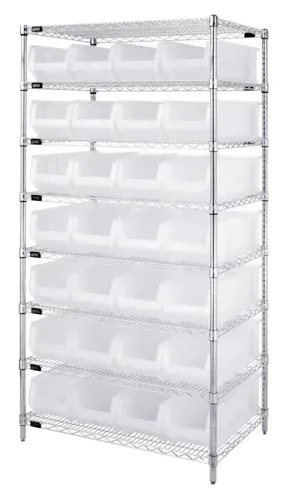 Quantum Food Service WR8-950CL Shelf Wire Shelving Unit