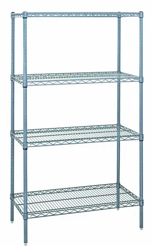 Quantum Food Service WR86-3048GY NSF 4 Shelf 600 - 800 lb. Gray Epoxy Starter Wire Shelving Unit
