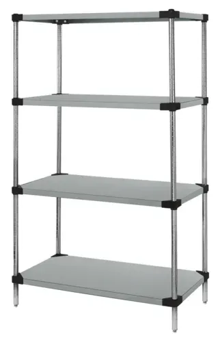 Quantum Food Service WRS4-54-2448SS Shelving Unit, Solid Flat