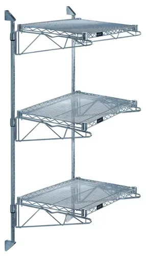 Quantum Food Service WC54-CB2148GY Cantilever Single Shelf Post Wall Mount