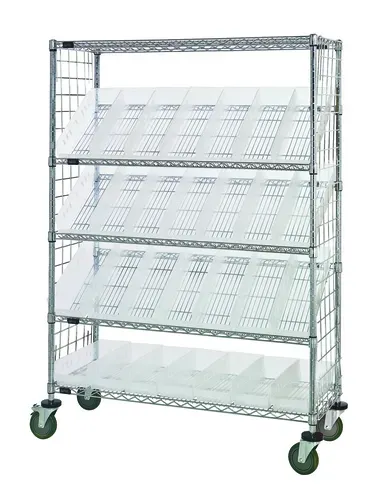 Quantum Food Service WRCSL5-63-2448EP-106CL Slanted Shelf Enclosure Cart
