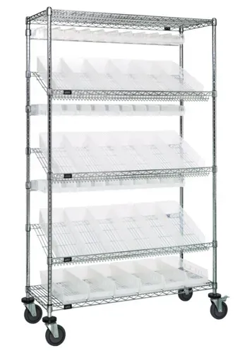 Quantum Food Service WRCSL5-74-1836-104220CL Slanted Shelf Cart