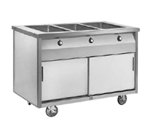 Randell Randell RAN HTD-3B (3) 12" x 20" Hot Food Wells Electric Hot Food Serving Counter with Thermostatic Controls, 120 Volts