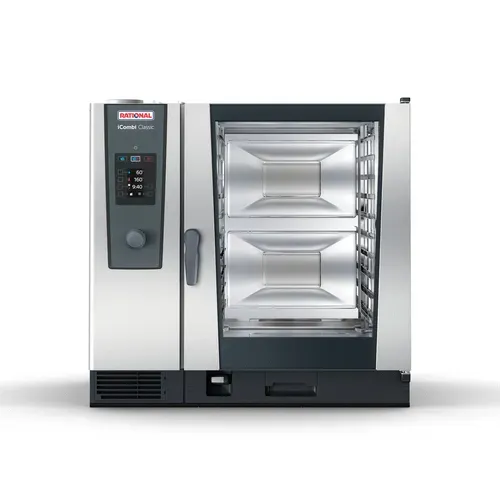 Rational ICC 10-FULL E 480V 3 PH (LM200EE) Full Size Electric Combi Oven with Dials / Buttons Controls -