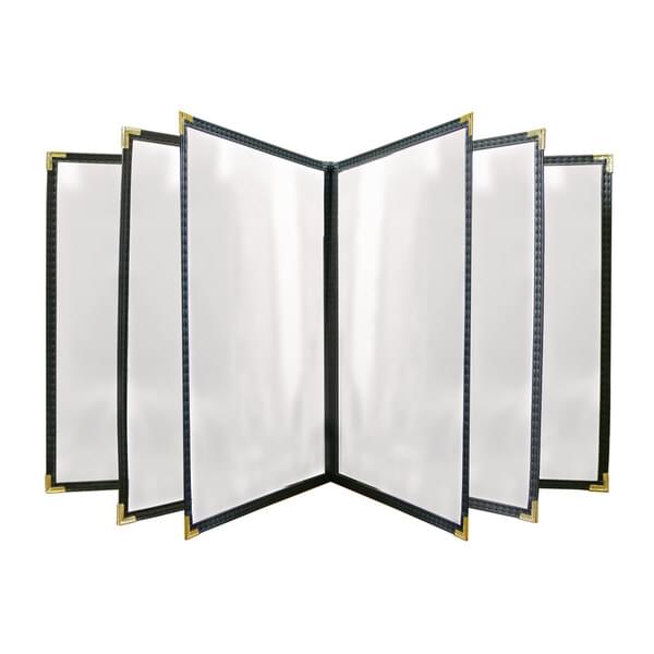 Risch TE-12V 5.5X8.5-NYLON Deluxe Clear Sewn Menu Cover