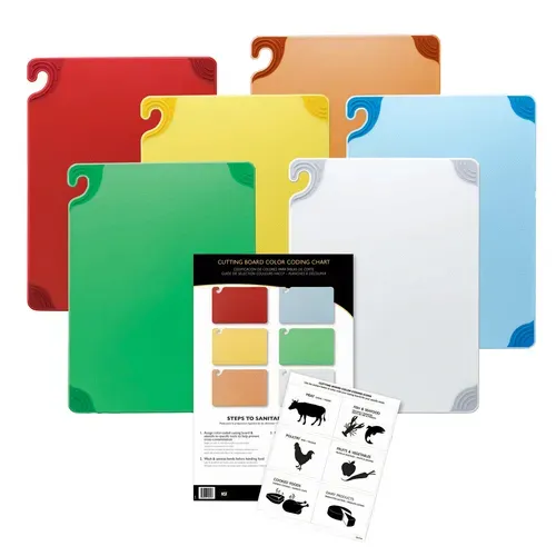 San Jamar CBG182412BR Saf-T-Grip® Cutting Board