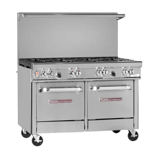 Southbend 4481DC-2GL Restaurant Gas Range, 48" W with 8 (1) Standard Oven & (1) Cabinet Base (1) 24" Griddle Left and Manual Controls, - 225,000 BTU