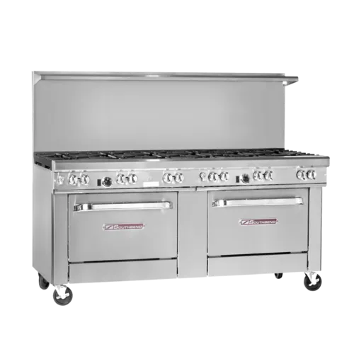 Southbend Southbend 4721AA-3CR Restaurant Gas Range, 72" W with 6 Burners (1) 36" Charbroiler and (2) Convection Ovens - 358,000 BTU
