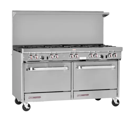 Southbend S60DC-2GL Restaurant Gas Range, 60" W with 6 Burners (1) 24" Griddle and (1) Standard Oven & (1) Cabinet Base - 251,000 BTU