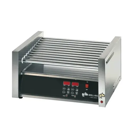 Star Star 30SCE Grill-Max® 23.75'' Slanted Top Countertop Hot Dog Roller Grill with Electronic Controls