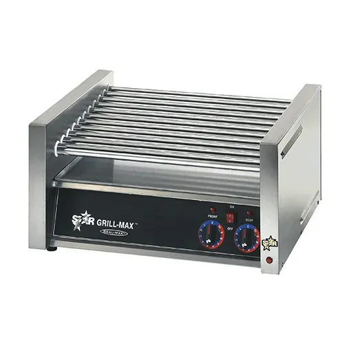 Star Star 45C Grill-Max® 23.75'' Slanted Top Countertop Hot Dog Roller Grill with Analog Controls
