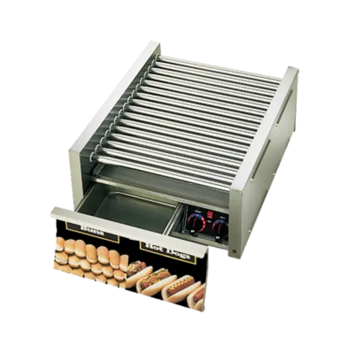 Star Star 45SCBD Grill-Max® 23.75'' Slanted Top Countertop Hot Dog Roller Grill with Analog Controls