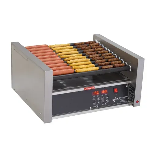 Star Star 45SCE Grill-Max® 23.75'' Slanted Top Countertop Hot Dog Roller Grill with Electronic Controls