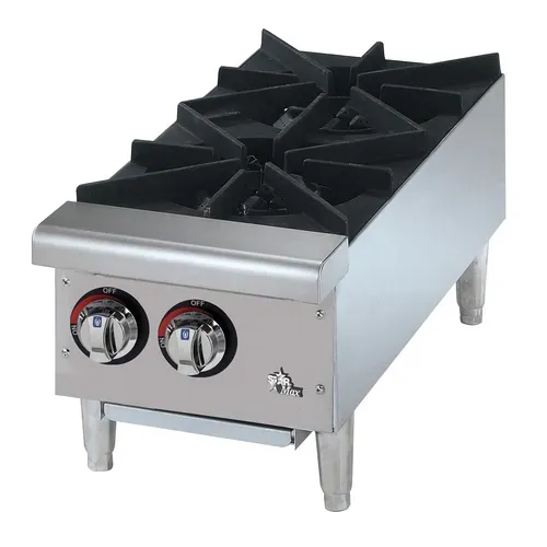 Star Star 602HF 2 Burner Countertop Gas Hotplate / Range with Manual Controls - 50,000 BTU