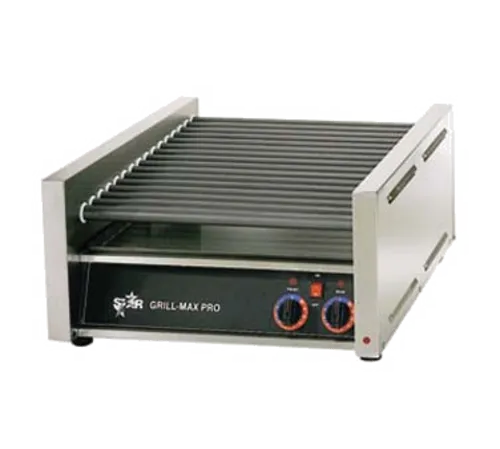 Star Star 75C Grill-Max® 35.75'' Slanted Top Countertop Hot Dog Roller Grill with Analog Controls