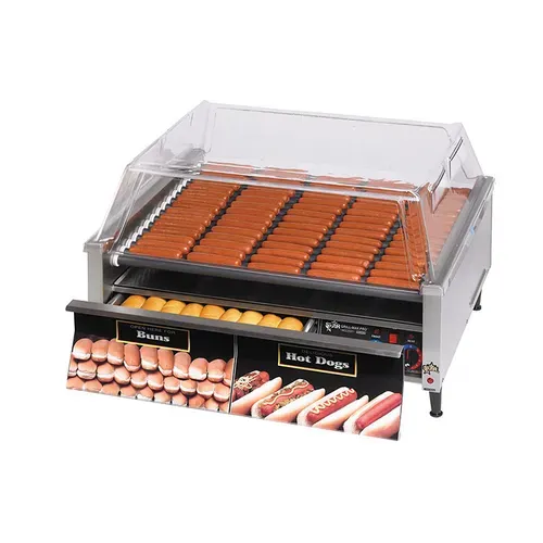 Star Star 75SCBD Grill-Max® 35.75'' Slanted Top Countertop Hot Dog Roller Grill with Analog Controls