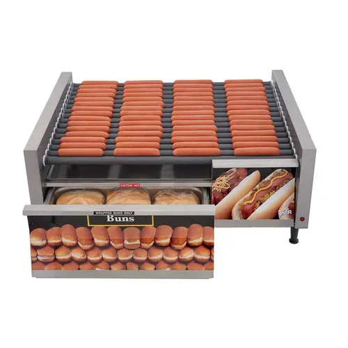 Star Star 75SCBDE Grill-Max® 35.75'' Slanted Top Countertop Hot Dog Roller Grill with Electronic Controls