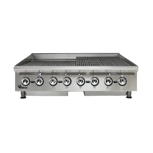 Star Star 8048CBB 48" Gas Countertop Standard Duty Lava Rocks Charbroiler with Manual Control - 160,000 BTU