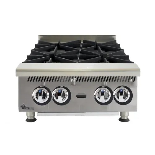 Star Star 804HA 4 Burner Countertop Gas Hotplate / Range with Manual Controls - 30,000 BTU