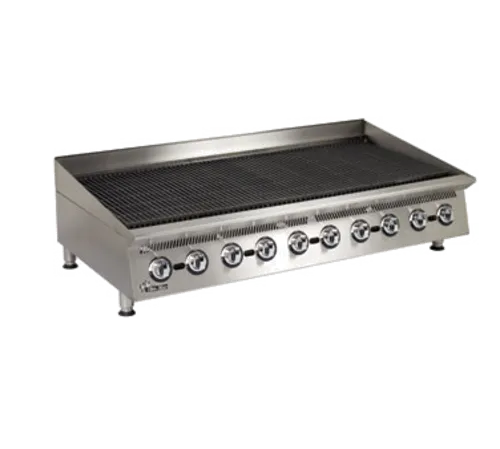 Star Star 8060CBB 60" Gas Countertop Standard Duty Lava Rocks Charbroiler with Manual Control - 200,000 BTU