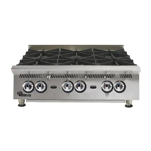 Star Star 808HA 8 Burner Countertop Gas Hotplate / Range with Manual Controls - 30,000 BTU