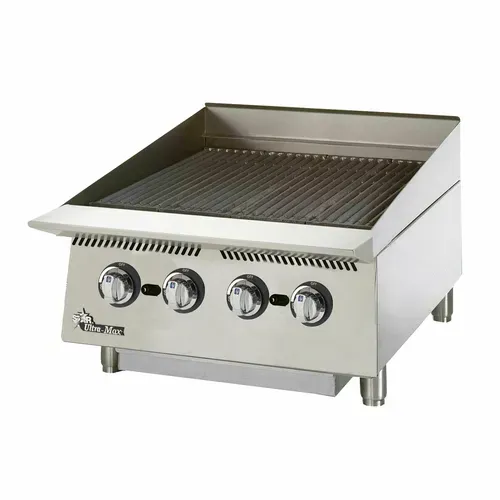 Star Star 8124RCBB 24" Gas Countertop Standard Duty Radiant Charbroiler with Manual Control - 80,000 BTU