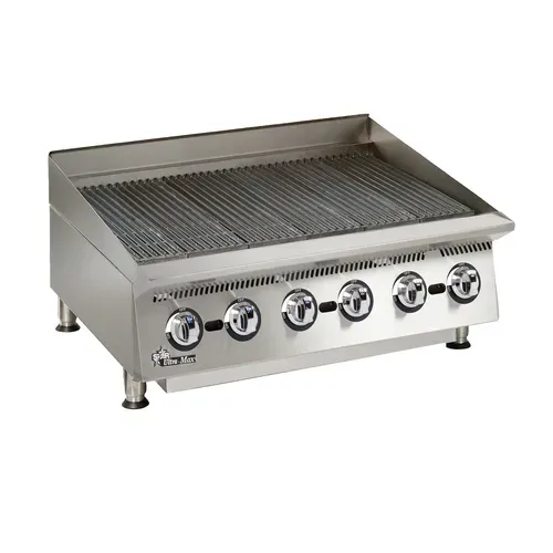 Star Star 8136RCBB 36" Gas Countertop Standard Duty Radiant Charbroiler with Manual Control - 120,000 BTU