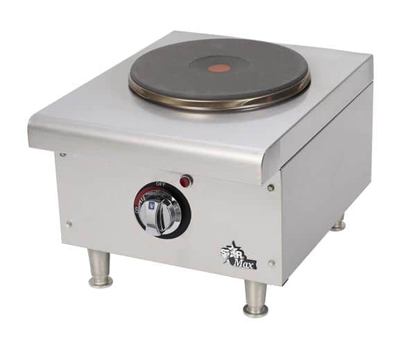 Star Mfg. 501FF Star-Max 1 Element Electric 2.6 kW French Top Countertop Hotplate Star Mfg. 501FF Star-Max 1 Element Electric 2.6 kW French Top Countertop Hotplate