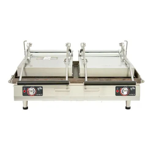 Star Star PGC28I Sandwich / Panini Grill, Dual, with 28" W Grooved Cast Iron Cooking Surface 