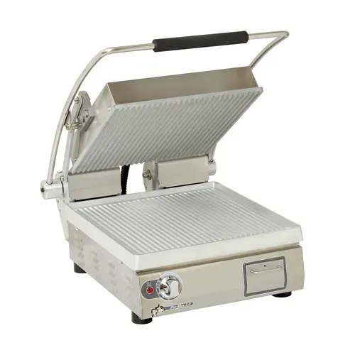 Star Star PGT14 Sandwich / Panini Grill, Single, with 14.5" W x 14.2"D Grooved Aluminum Cooking Surface 