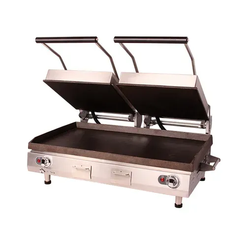 Star Star PSC28I Sandwich / Panini Grill, Dual, with 28" W Smooth Cast Iron Cooking Surface 
