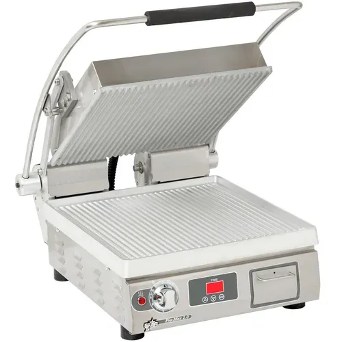 Star Star PST14T Sandwich / Panini Grill, Single, with 14.5" W x 14.2"D Smooth Aluminum Cooking Surface 