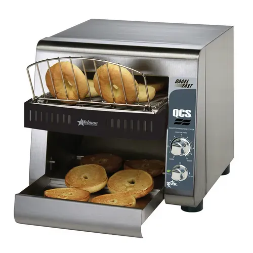 Star Star QCS1-500B Conveyor Toaster, Horizontal with 1-1/2" Opening and Analog Controls , 1600 Watts, 500 Slices Per Hour
