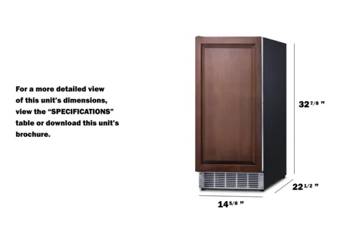 Summit Commercial Summit Commercial BIM44GIF 14.50" Ice Maker With Bin, Cube-Style - 50-100 lbs/24 Hr Ice Production, Air-Cooled