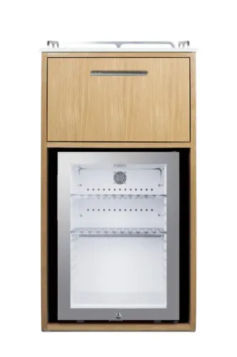 Summit Commercial Summit Commercial QCSDR3OAK 20.50'' Section Undercounter Refrigerator with and Compressor