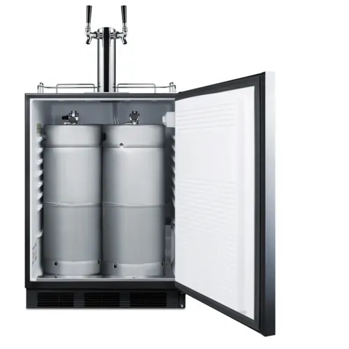 Summit Commercial Summit Commercial SBC58BLBIADATWINCFB Beer & Coffee Kegerator