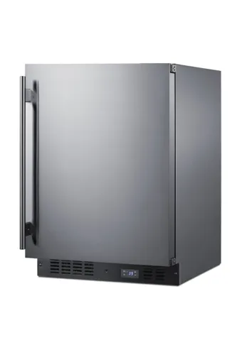 Summit Commercial SCR610BLSDCSS 23.63'' 1 Section Undercounter Refrigerator with 1 Right Hinged Solid Door and Front Breathing Compressor