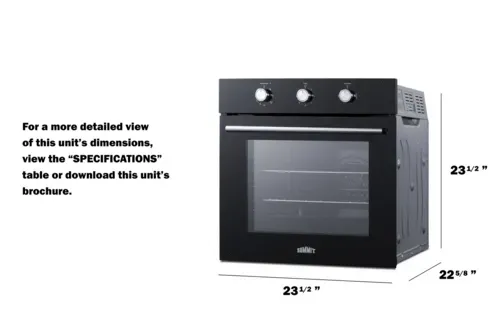 Summit Commercial Summit Commercial
SGW241BK
 Deck
Gas Convection Oven
with Contols,