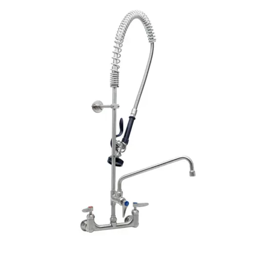 T&S Brass T&S Brass S-0133-12-CR-B EverSteel 8” wall mount mixing faucet with body