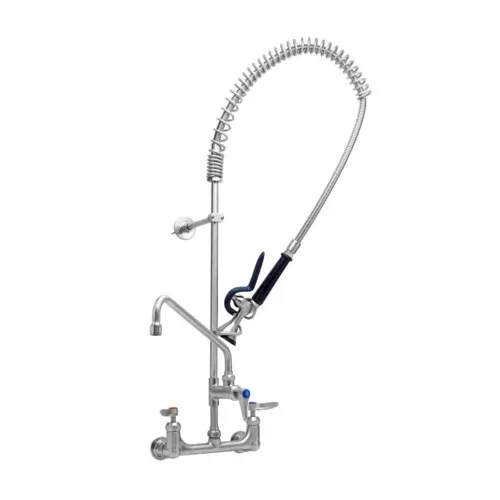T&S Brass T&S Brass S-0133-12-CR-BY EverSteel 8” wall mount mixing faucet with body